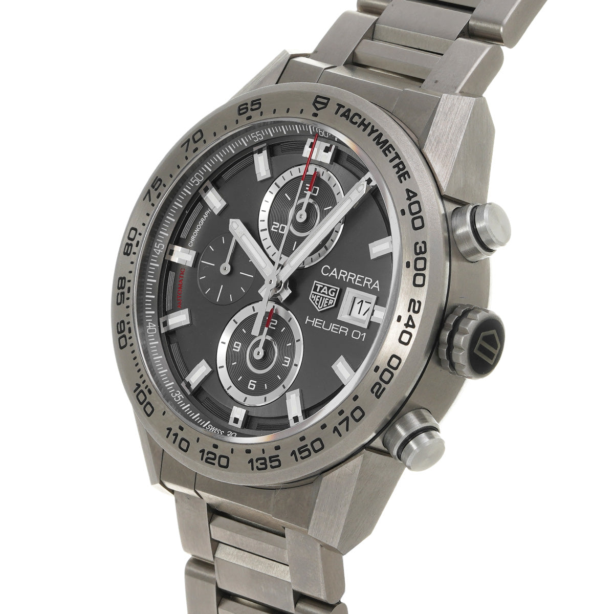 CARRERA CALIBRE HEUER 01 Chronograph CAR208Z.BF0719 Gray TAG HEUER Men's [Pre-Owned].