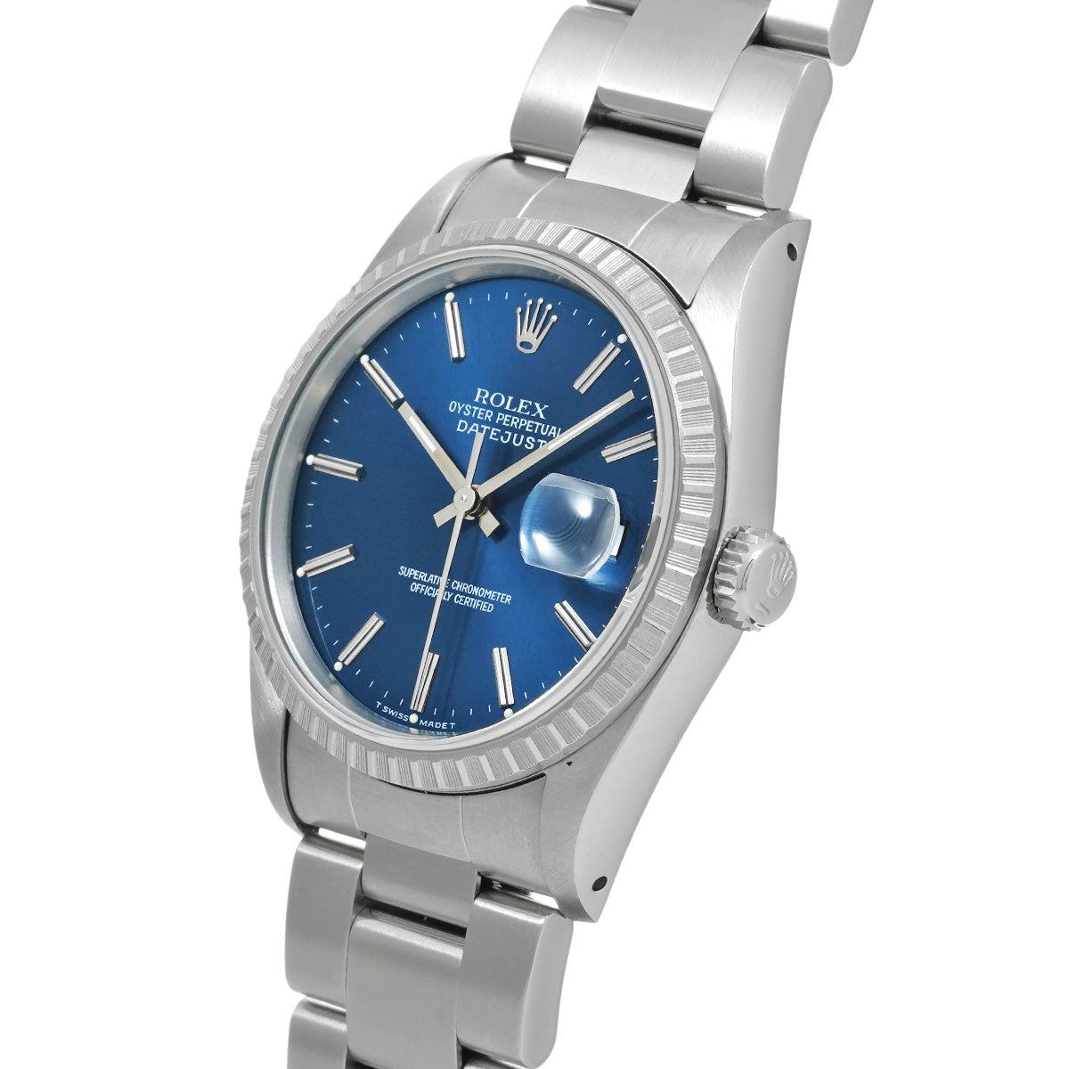 Datejust 16220 Number X (manufactured circa 1991) Blue ROLEX Men's [Pre-Owned].