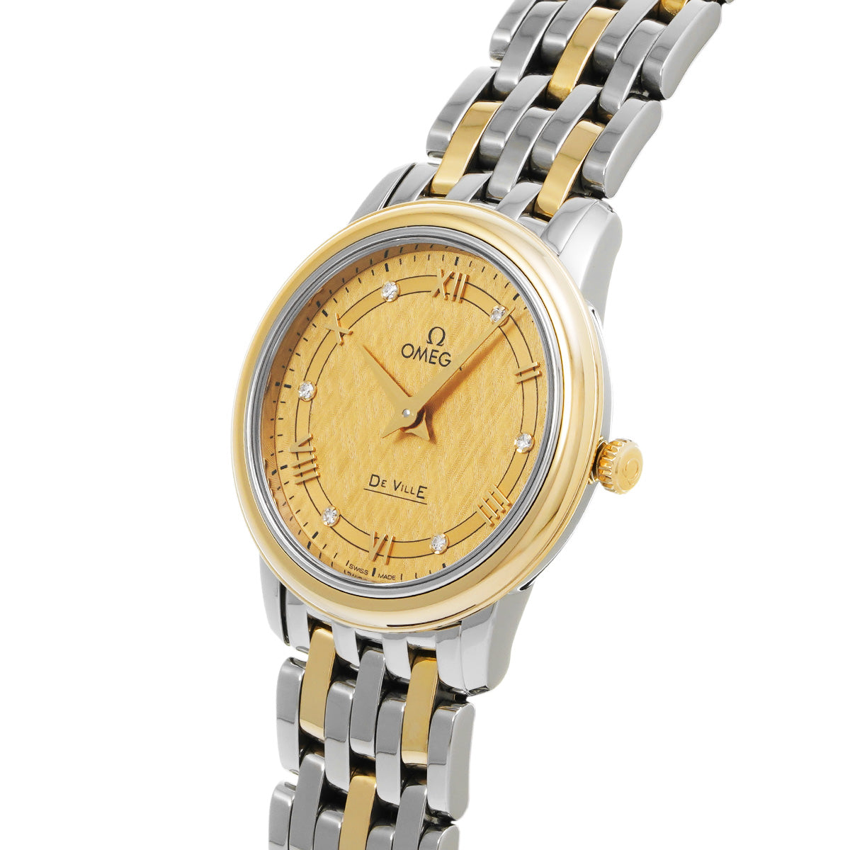 De Ville Prestige Quartz 424.20.27.60.58.004 Yellow/Diamond OMEGA Ladies [New]