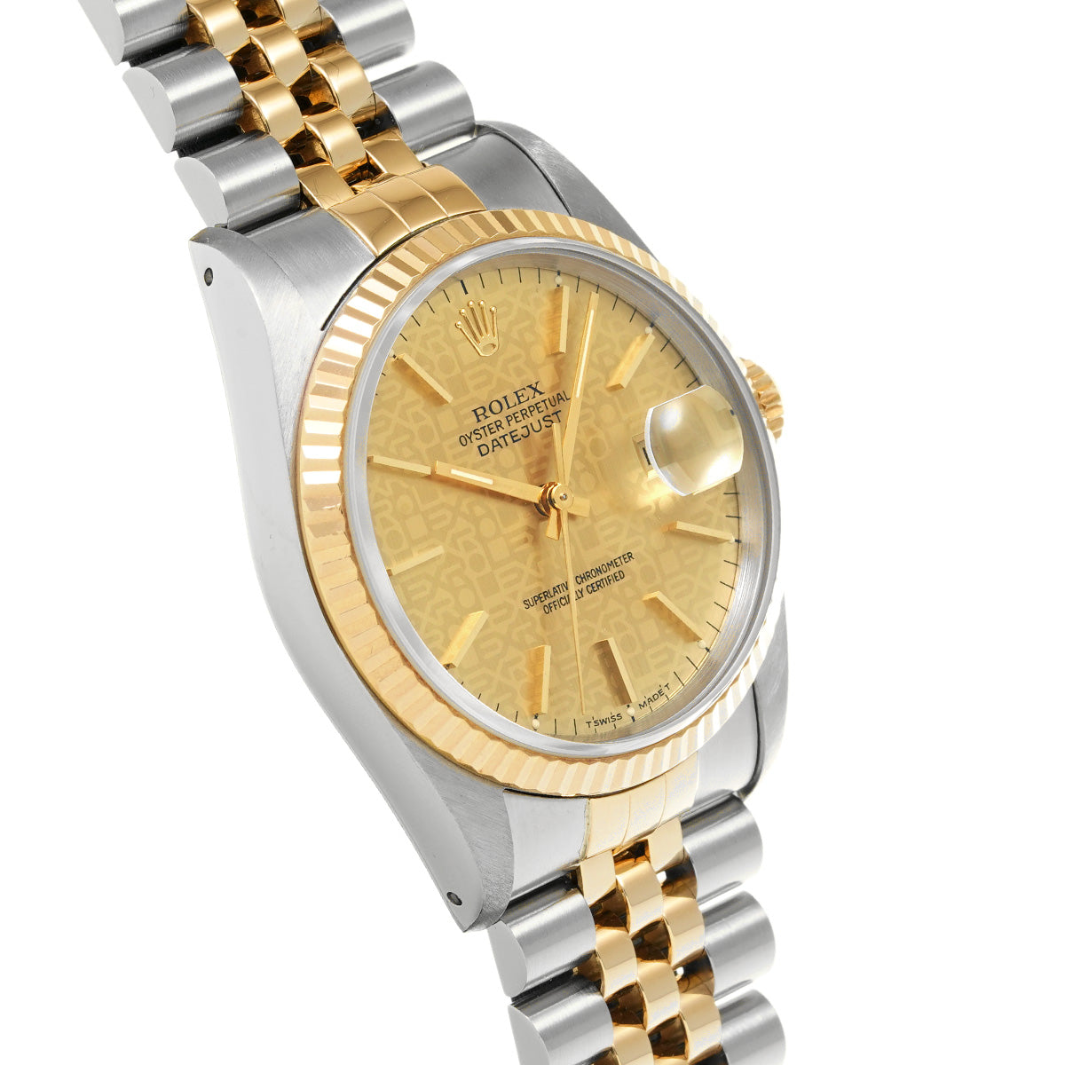 Datejust 16233 C (manufactured circa 1992) Champagne Computer ROLEX Men's [Pre-Owned].