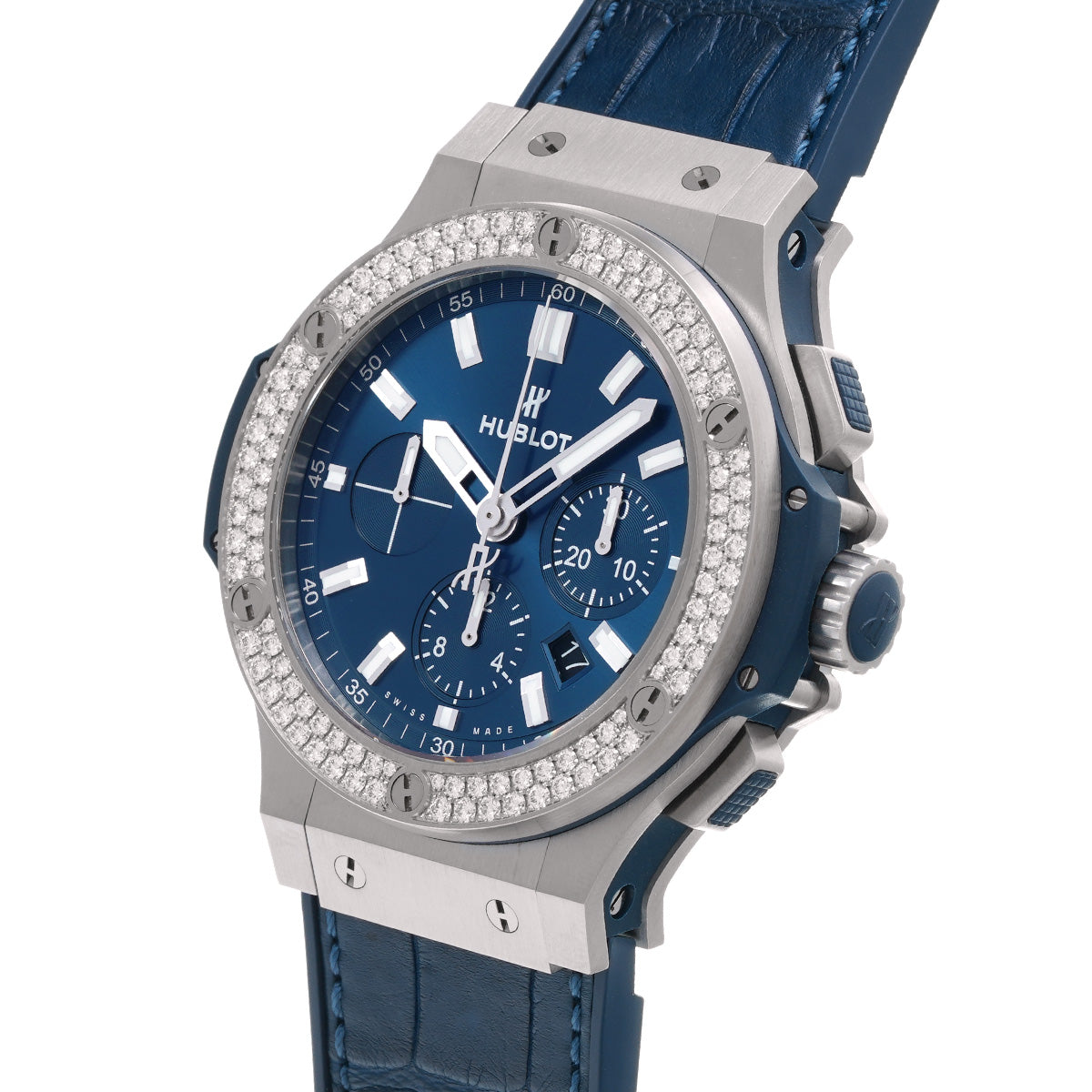 Big Bang Steel Blue Diamond 301.SX.7170.LR.1104 Blue HUBLOT Men's [Pre-owned]