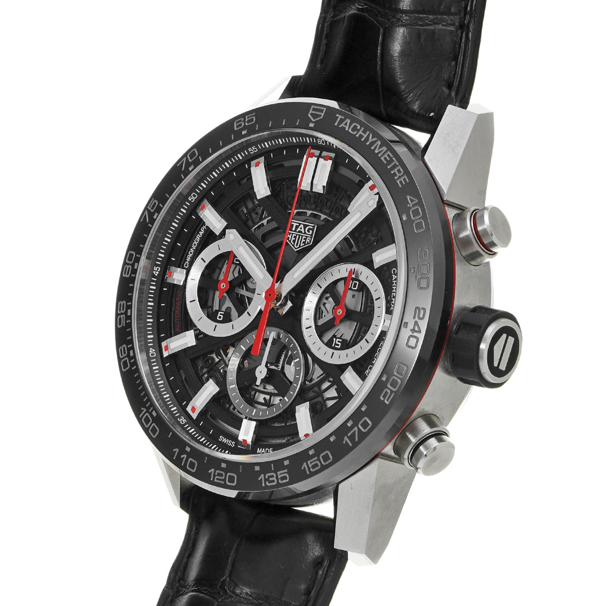 CARRERA Calibre Heuer 02 Chronograph CBG2010.FT6144 Black TAG HEUER Men's [Pre-Owned].