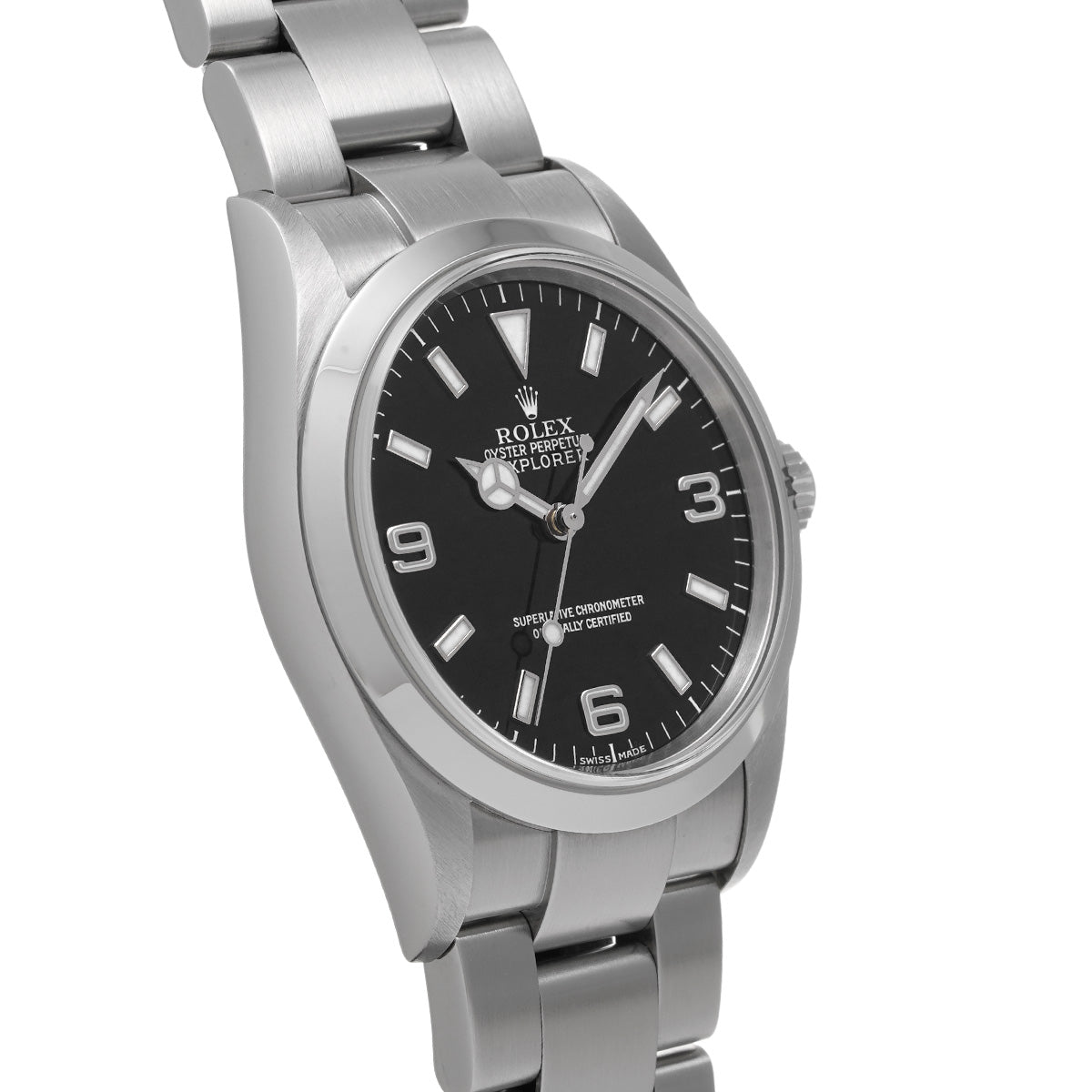 Explorer 114270 P (manufactured circa 2000) Black ROLEX Men's [Pre-Owned].