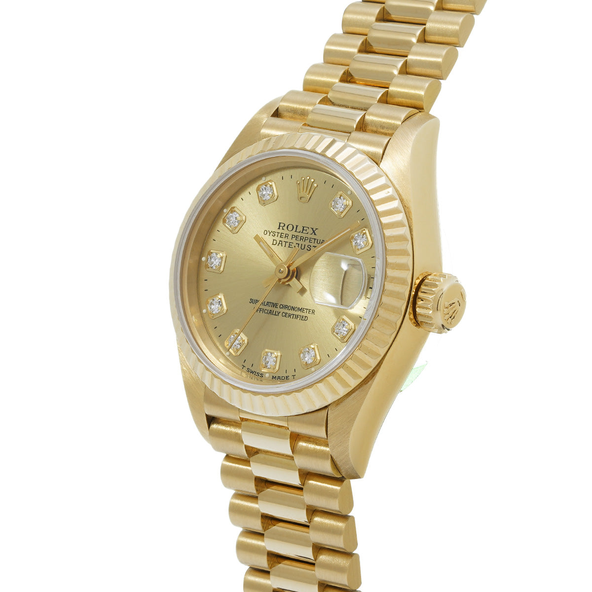 DATE JUST 69178G W (manufactured circa 1995) Champagne/Diamond ROLEX Ladies [Pre-Owned].