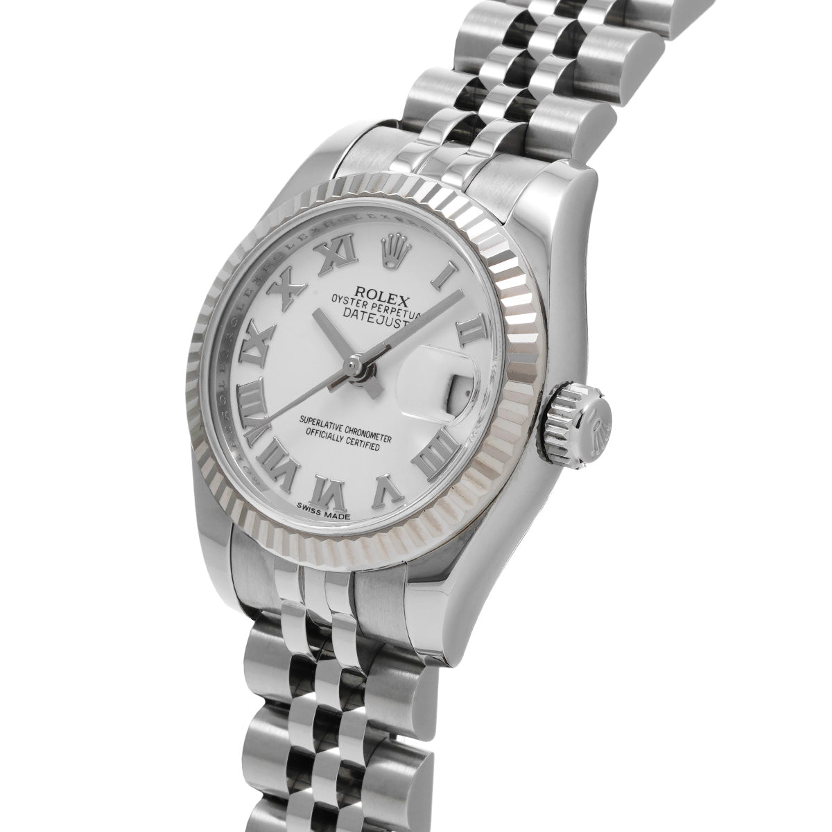 DATE JUST 179174 Random Serial White ROLEX Ladies [Pre-owned].