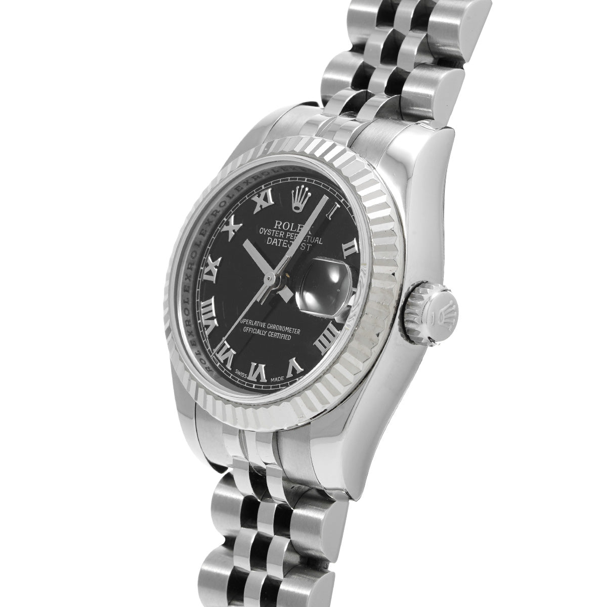 DATE JUST 179174 Black ROLEX Ladies [Pre-Owned].