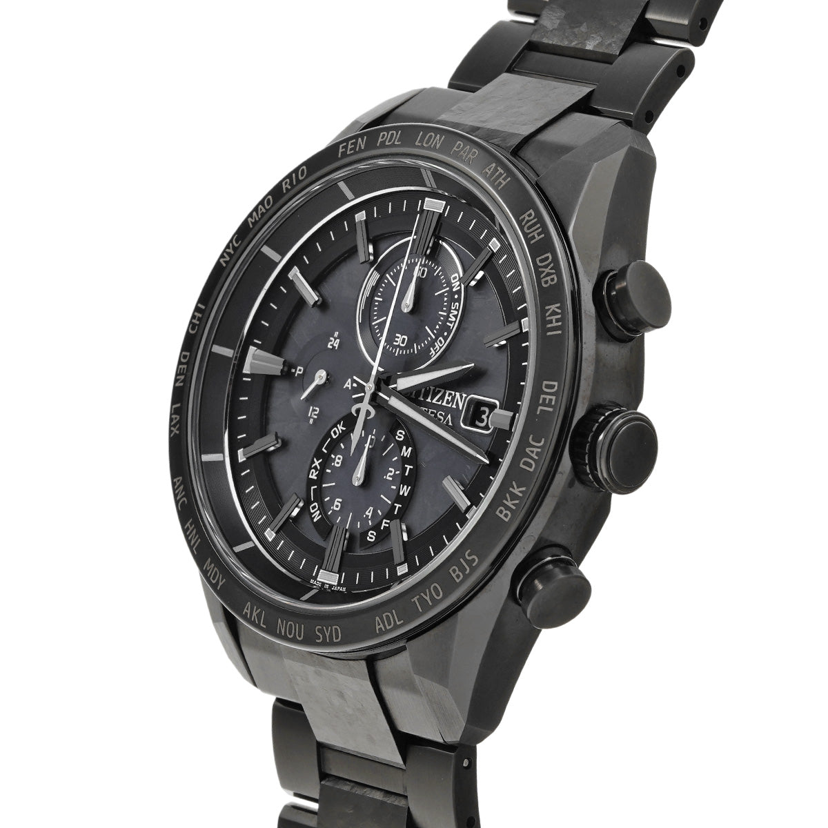 AT8287-62E Atessa ACT Line HAKUTO-R Collaboration Model Black CITIZEN Men's [Pre-owned]