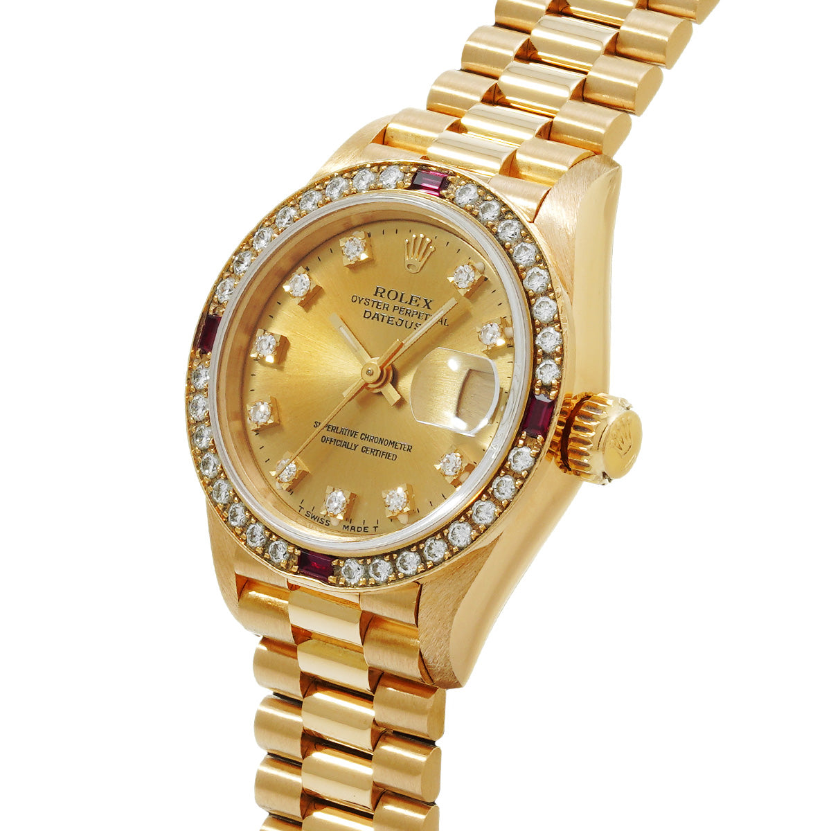 DATE JUST 69068G S (made around 1994) Champagne/Diamond ROLEX Ladies [Pre-Owned].