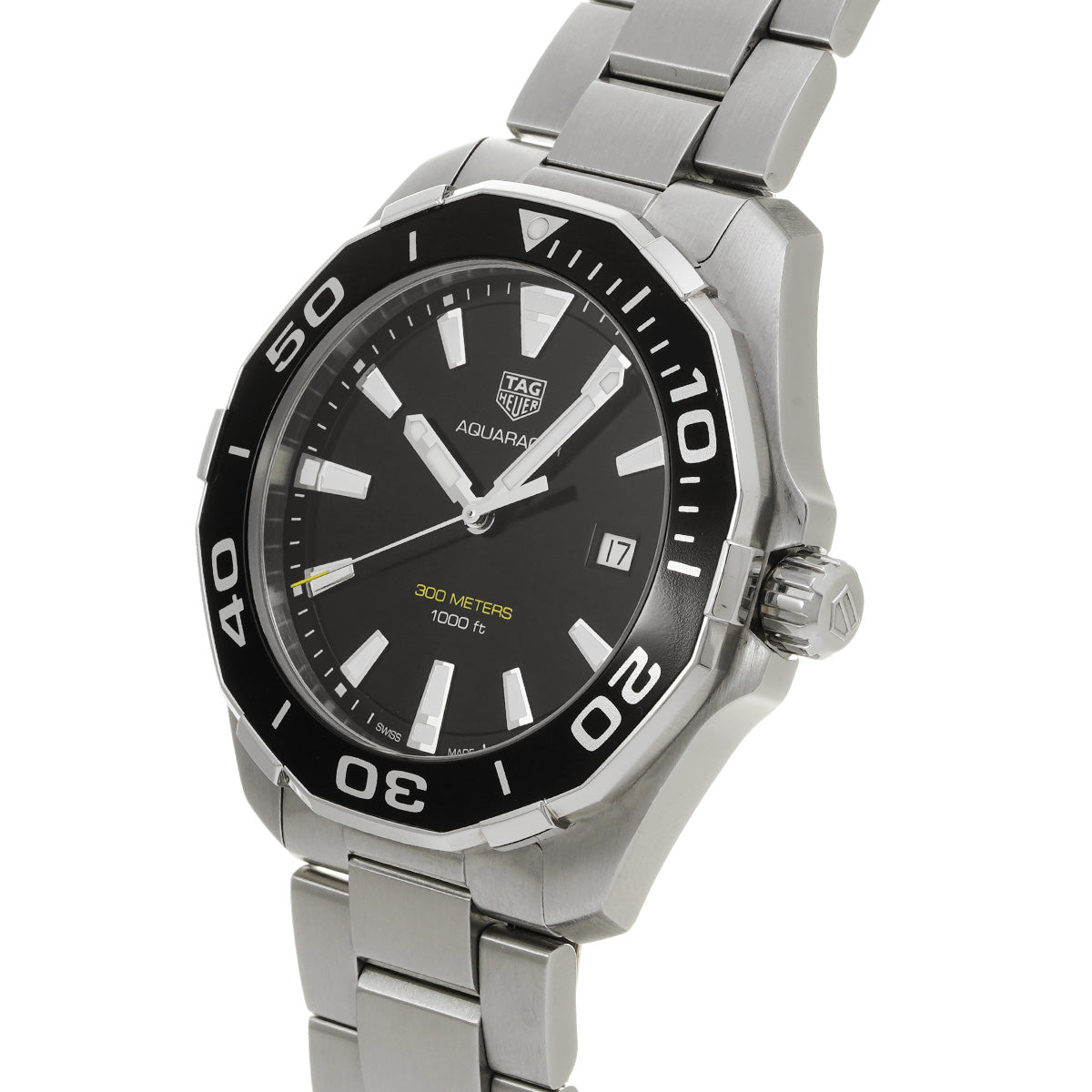 Aquaracer Quartz WAY101A.BA0746 Black TAG HEUER Men's [Pre-Owned].