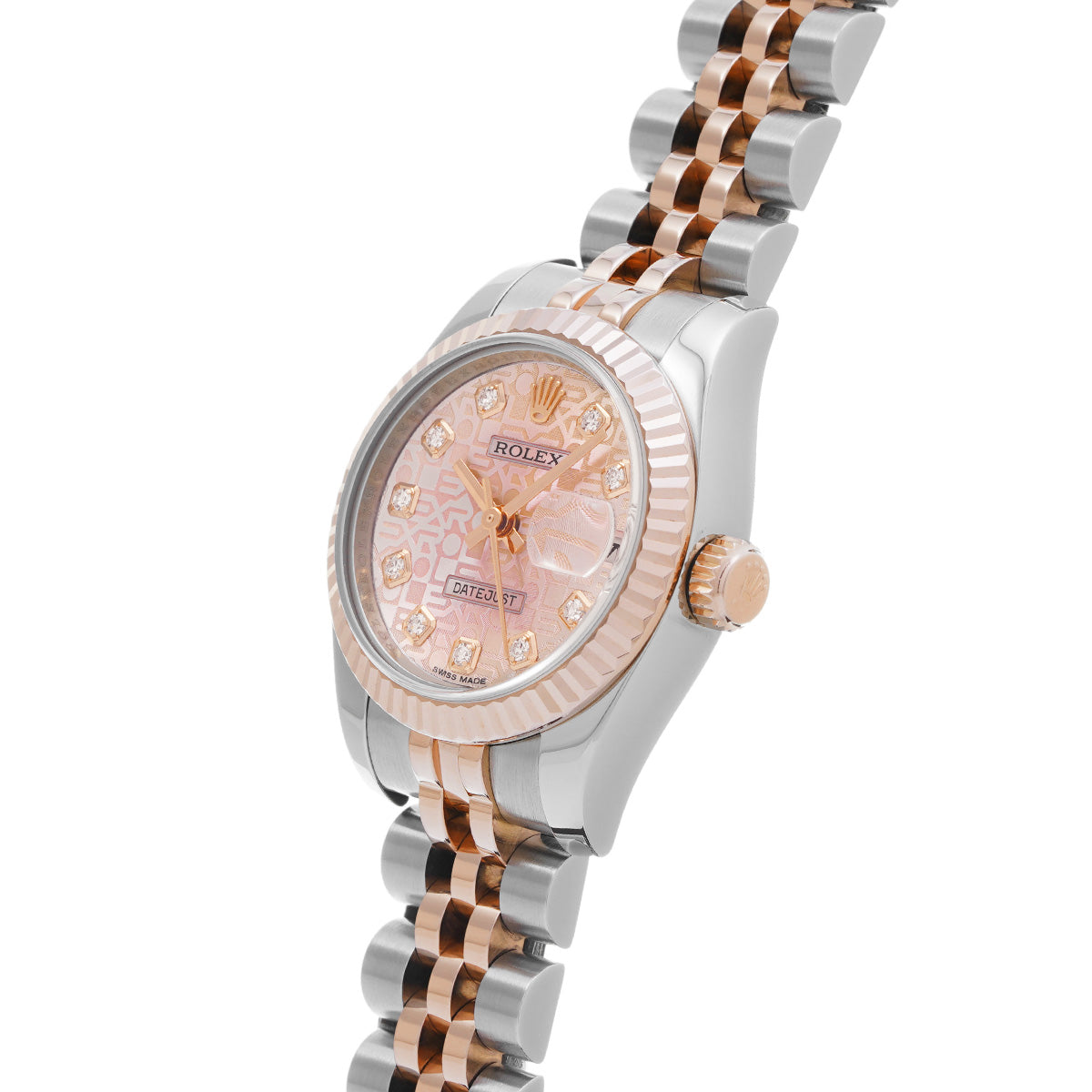 DATE JUST 179171G Random Serial Pink Computer/Diamond ROLEX Ladies [Pre-Owned].
