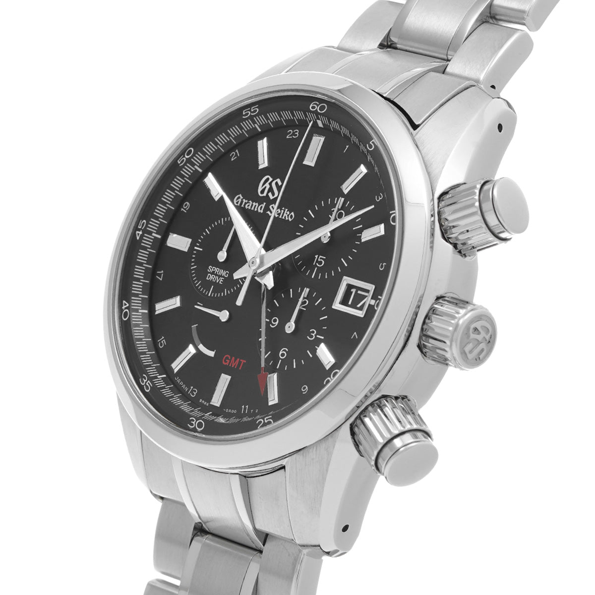 Sport Collection Spring Drive Chronograph GMT SBGC203 Black Grand Seiko Men's [Pre-Owned].