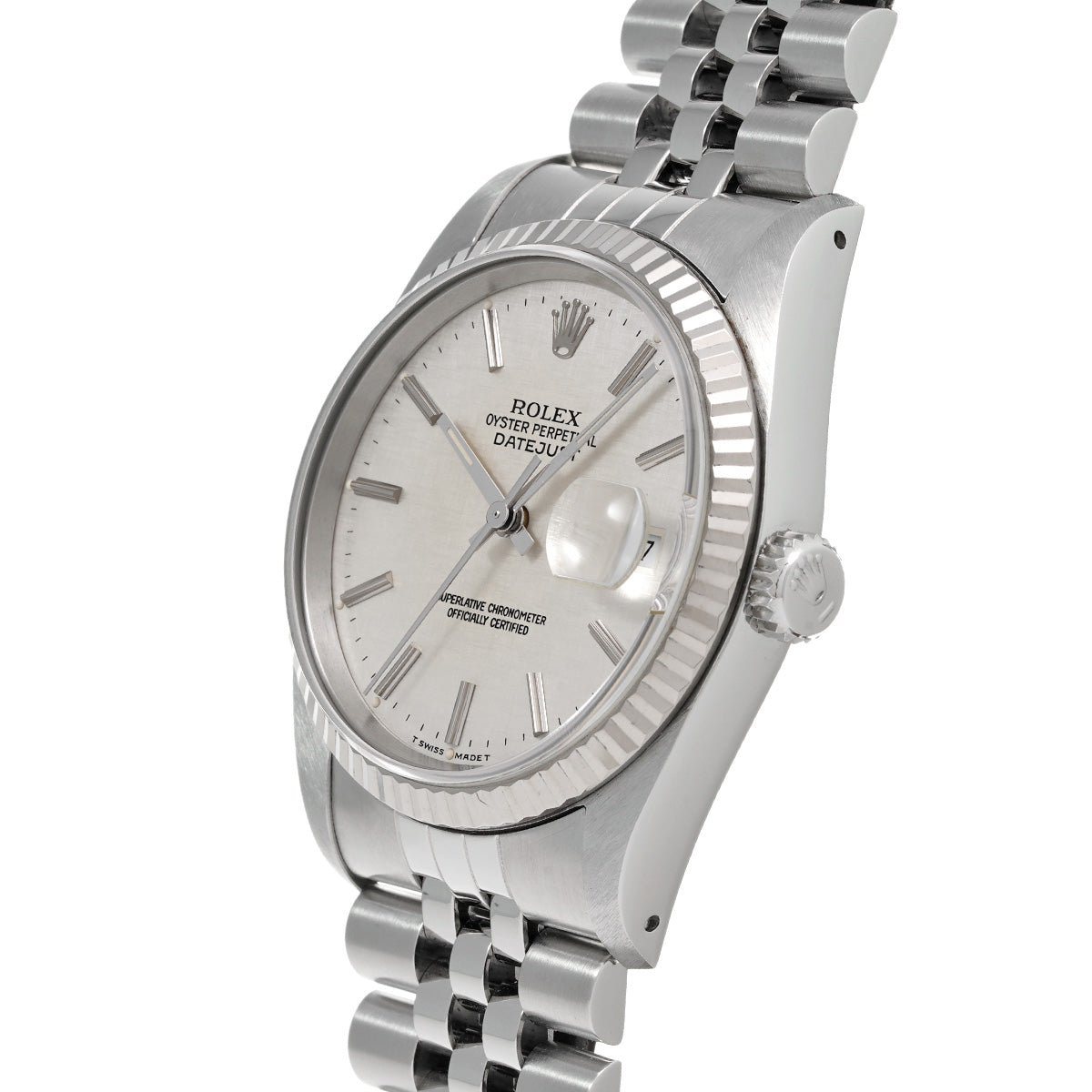 Datejust 16234 E (manufactured circa 1990) Silver Mosaic ROLEX Men's [Pre-Owned].