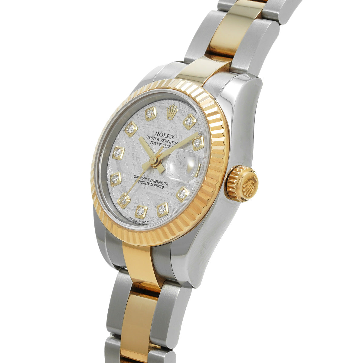 DATE JUST 179173G (manufactured circa 2005) Meteorite/Diamond ROLEX Ladies [Pre-Owned].