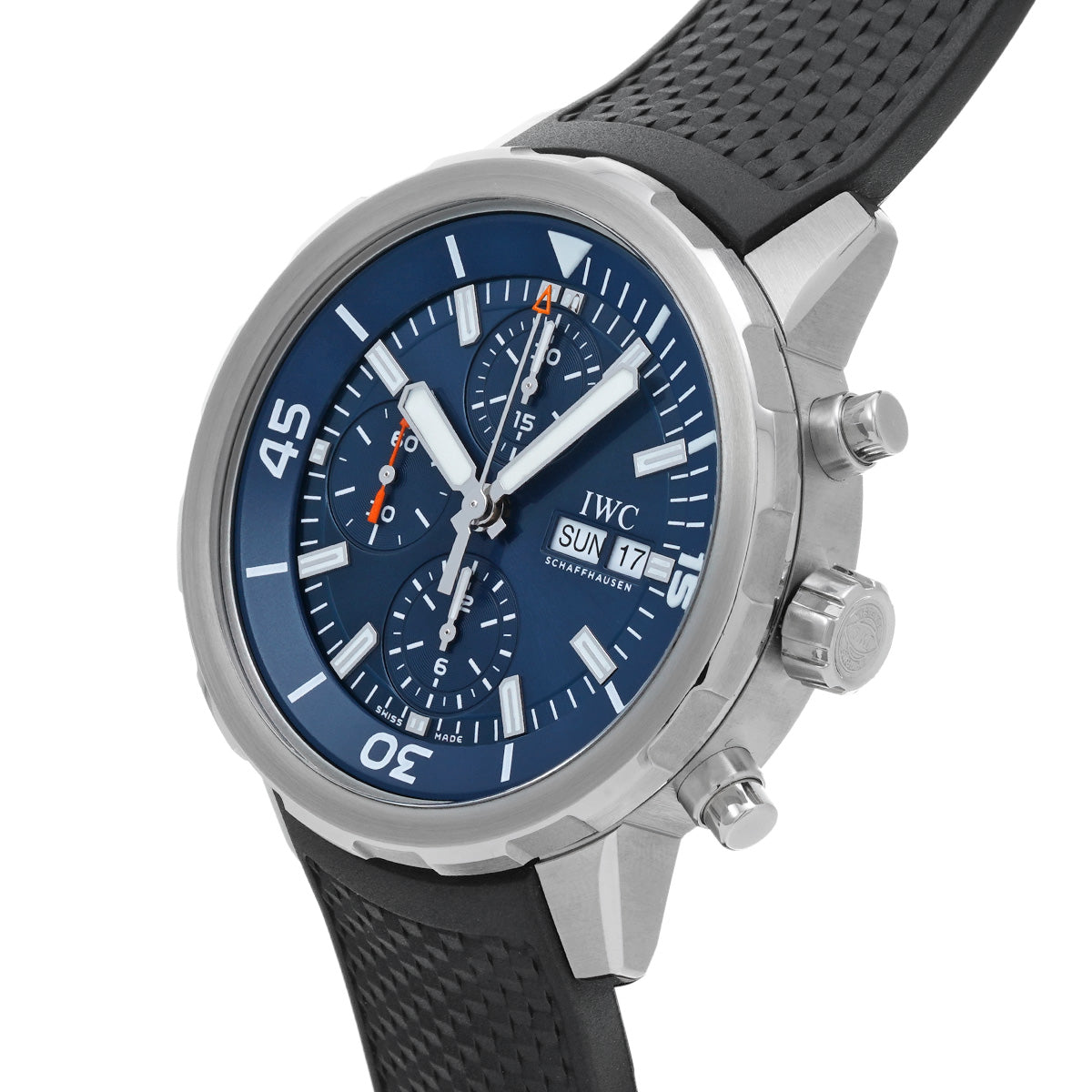 Aquatimer Chronograph Expedition Jacques-Yves Cousteau IW376805 Blue IWC Men's [Pre-Owned]