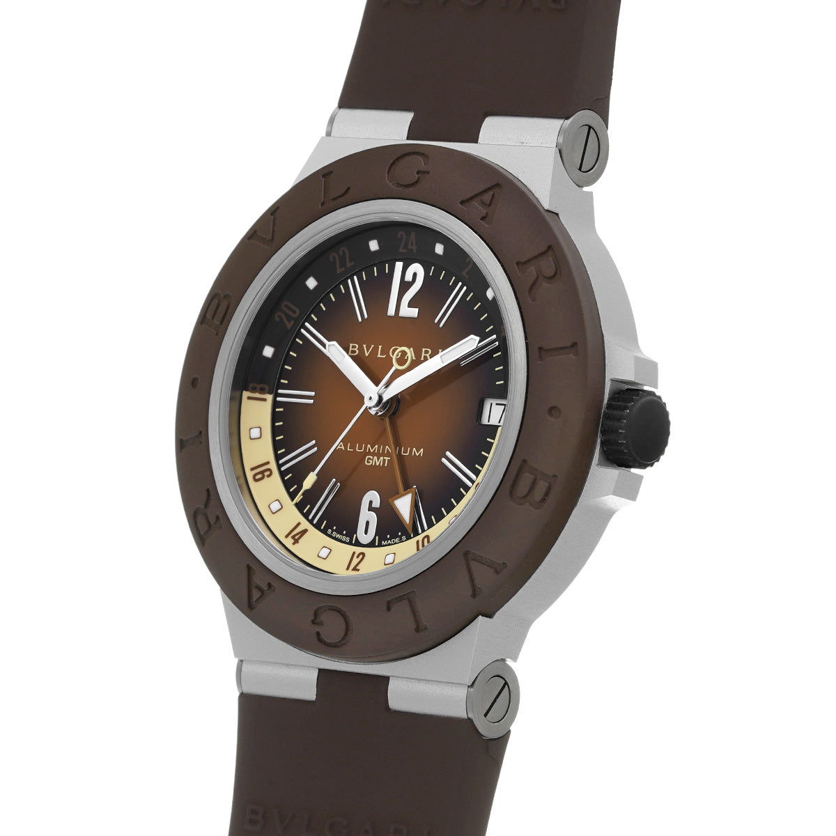 Aluminum GMT Fender Limited Edition 104117 Brown Gradation/Brown/Cream BVLGARI Men's [New]