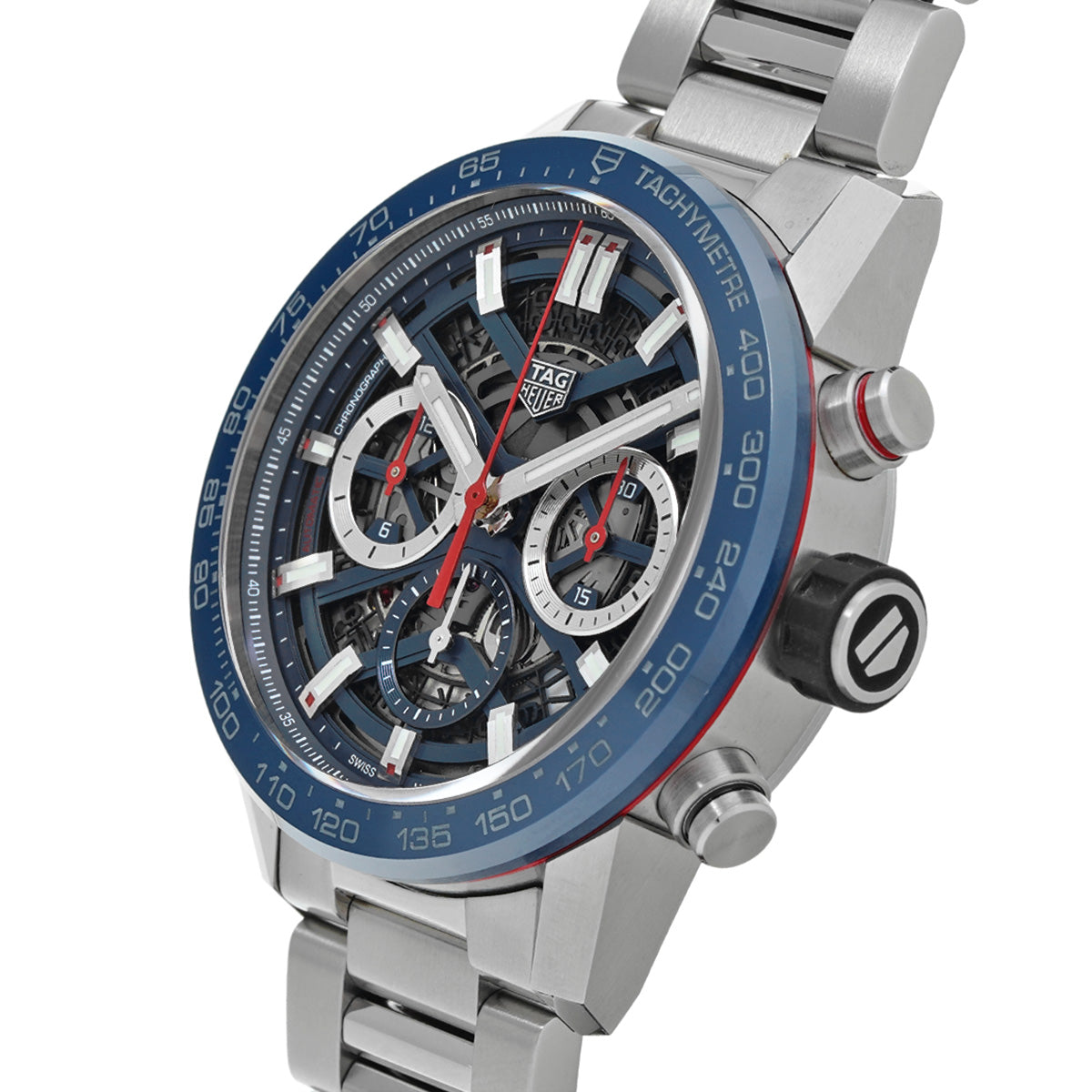 CARRERA Calibre Heuer 02 Chronograph CBG2011.BA0662 Blue TAG HEUER Men's [Pre-Owned].