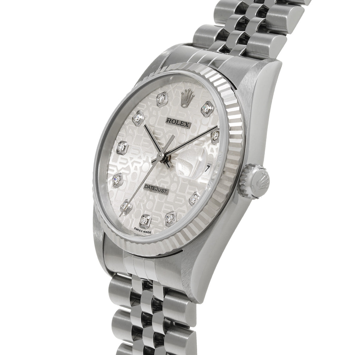 Datejust 16234G P (made around 2000) Silver Computer/Diamond ROLEX Men's [Pre-Owned].