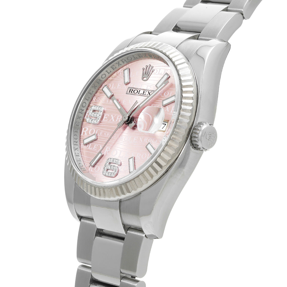 DATE JUST 116234 Random Serial Pink Wave/Diamond ROLEX Men's [Pre-Owned].