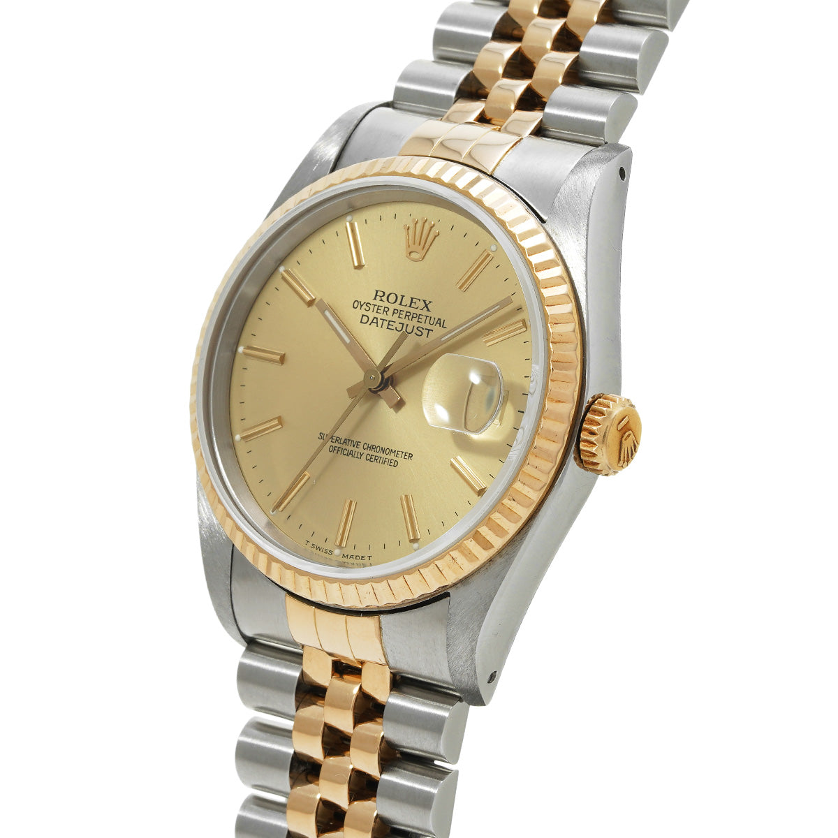 Datejust 16233 R (manufactured circa 1987) Champagne ROLEX Men's [Pre-Owned].