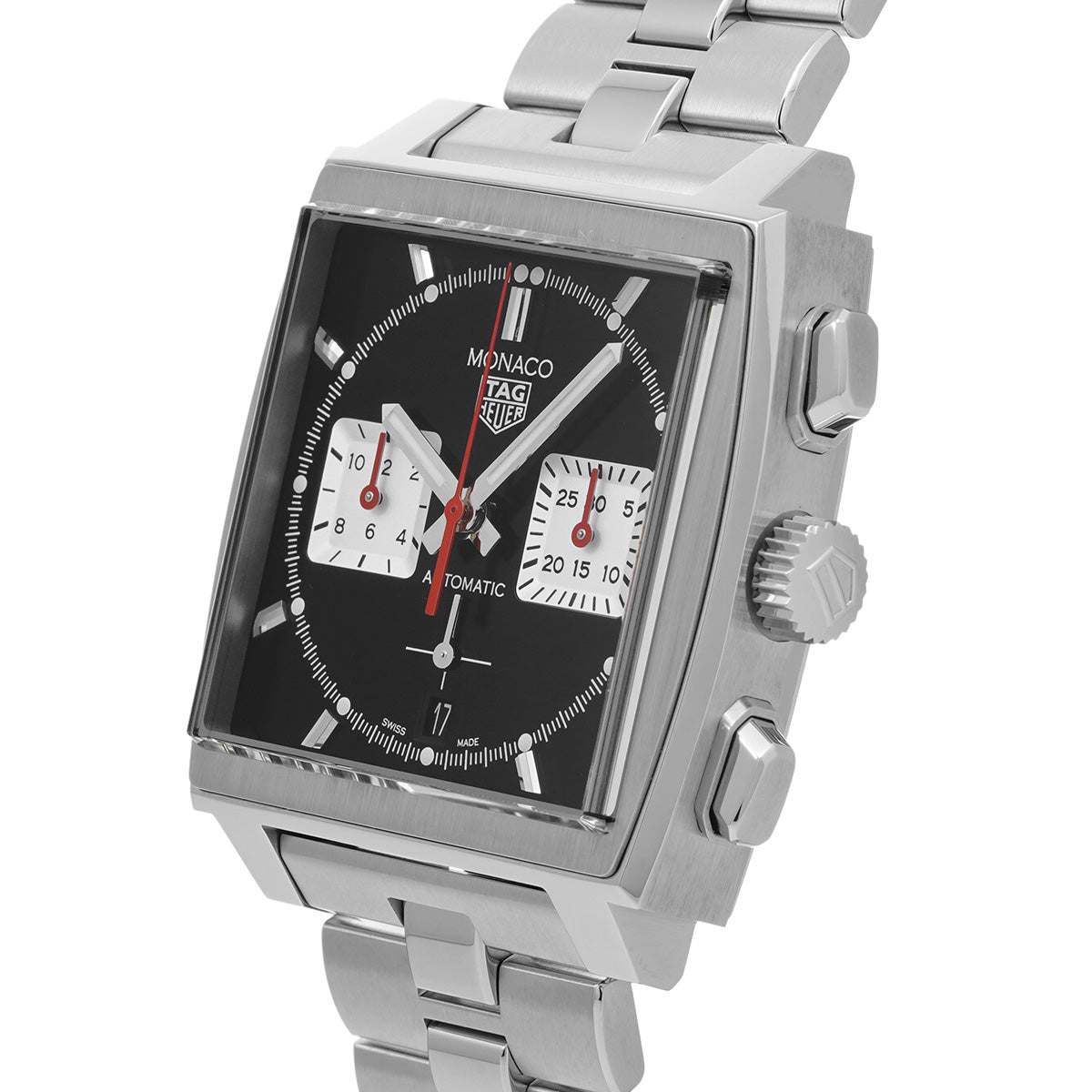 Monaco Calibre Heuer 02 Chronograph CBL2113.BA0644 Black/Silver TAG HEUER Mens [Pre-Owned]