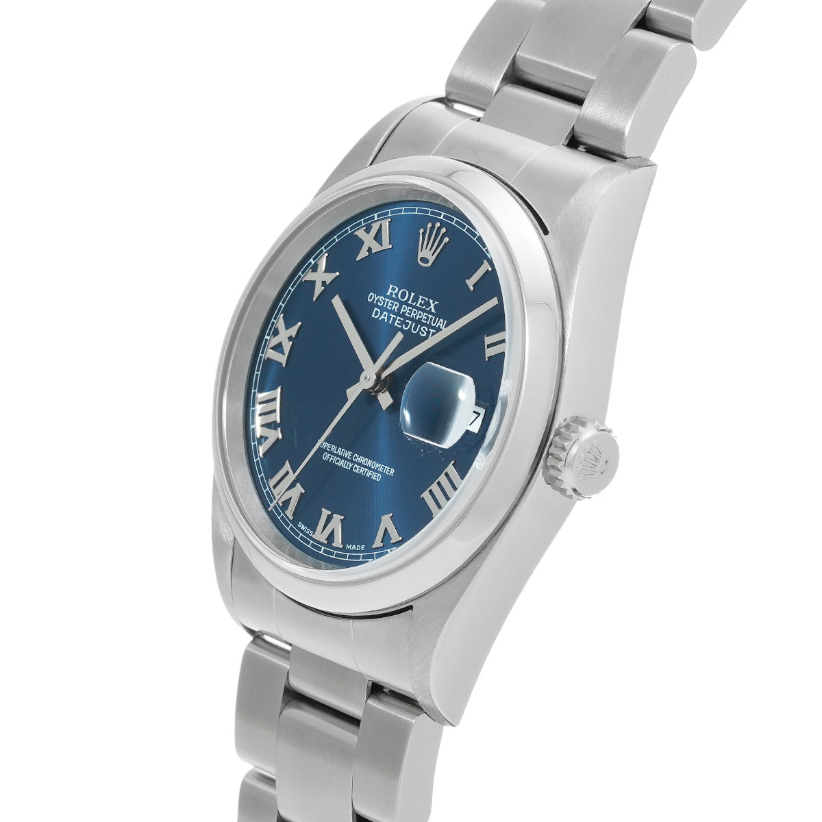 DATE JUST 16200 P (made around 2000) Blue ROLEX Men's [Pre-owned].