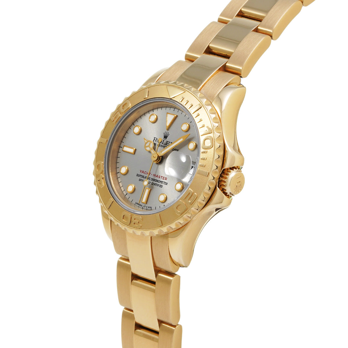 Yacht-Master 69628 T (manufactured circa 1996) Silver ROLEX Ladies [Pre-Owned].