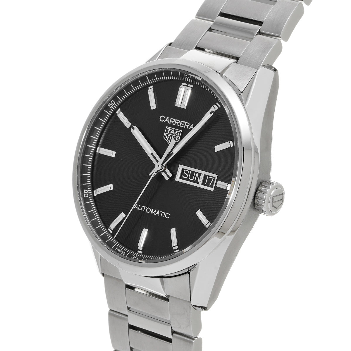 CARRERA Calibre 5 Day Date WBN2010.BA0640 Black TAG HEUER Men's [Pre-Owned].