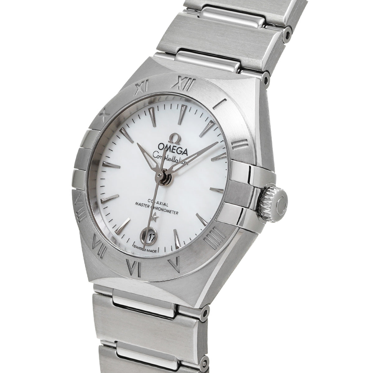 Constellation Manhattan Co-Axial Master Chronometer 29mm 131.10.29.20.05.001 White MOP OMEGA Ladies [New]