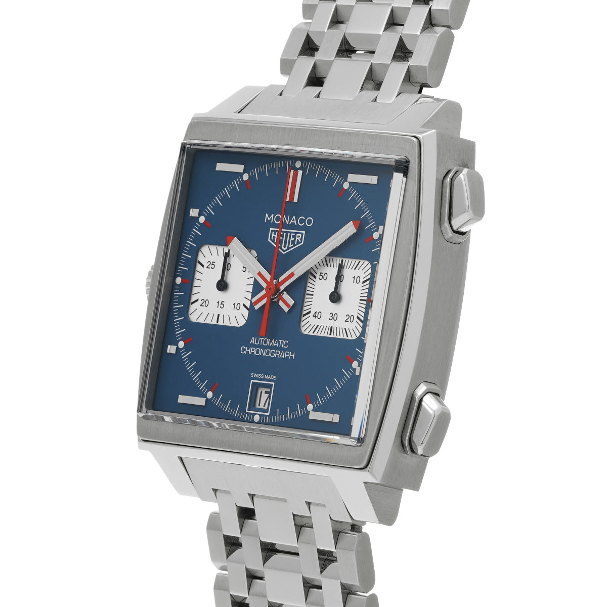 Monaco Calibre 11 Chronograph Steve McQueen CAW211P.FC6356 Blue/Silver TAG HEUER Mens [Pre-Owned]