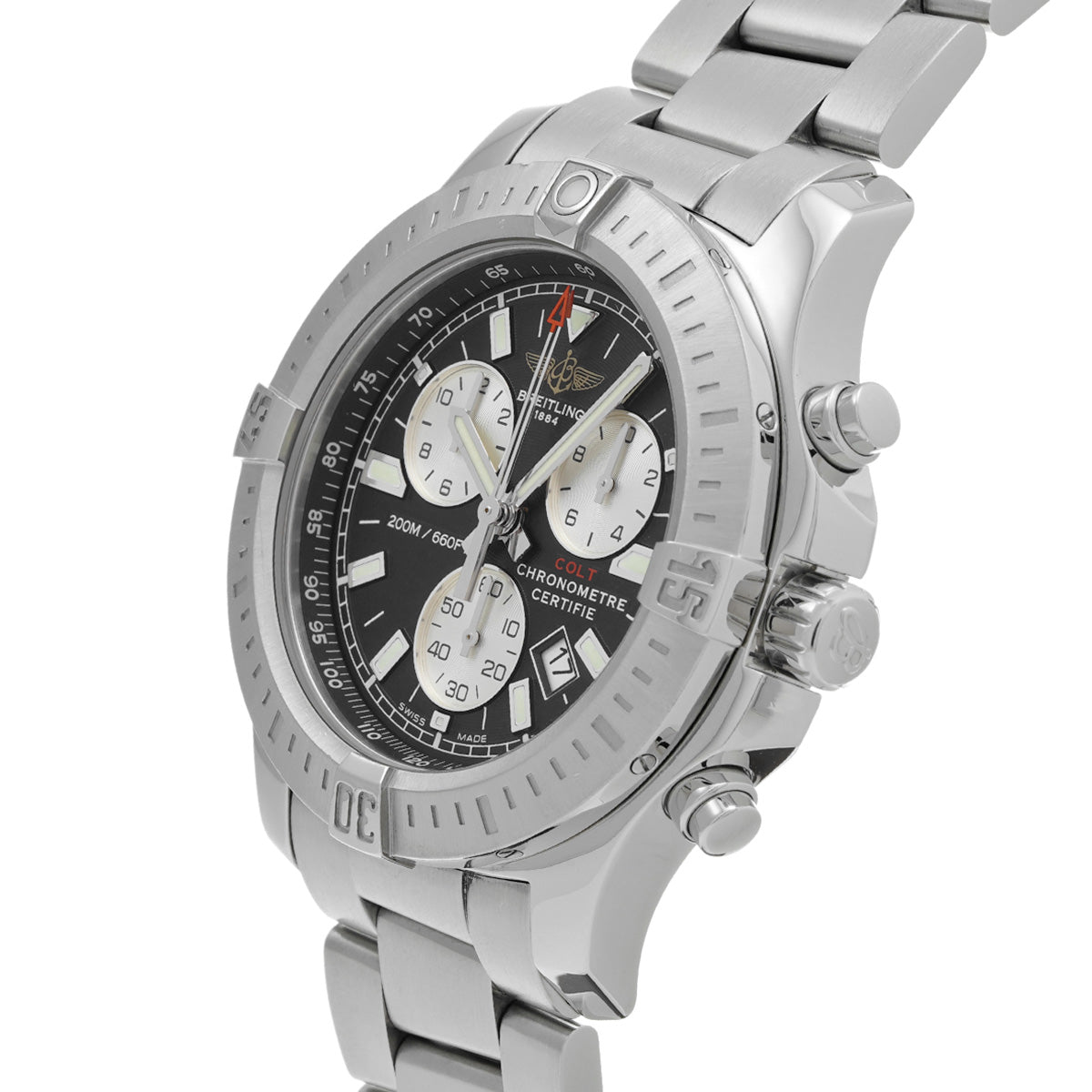 Corto Chronograph A7338811/BD43 Black/Silver BREITLING Men's [Pre-Owned].