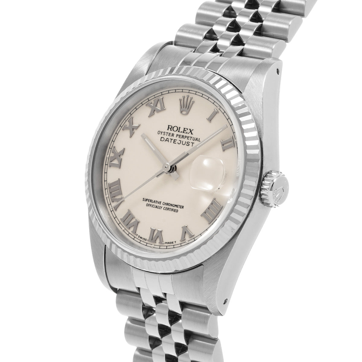 Datejust 16234 L (manufactured circa 1989) Ivory ROLEX Men's [Pre-Owned].