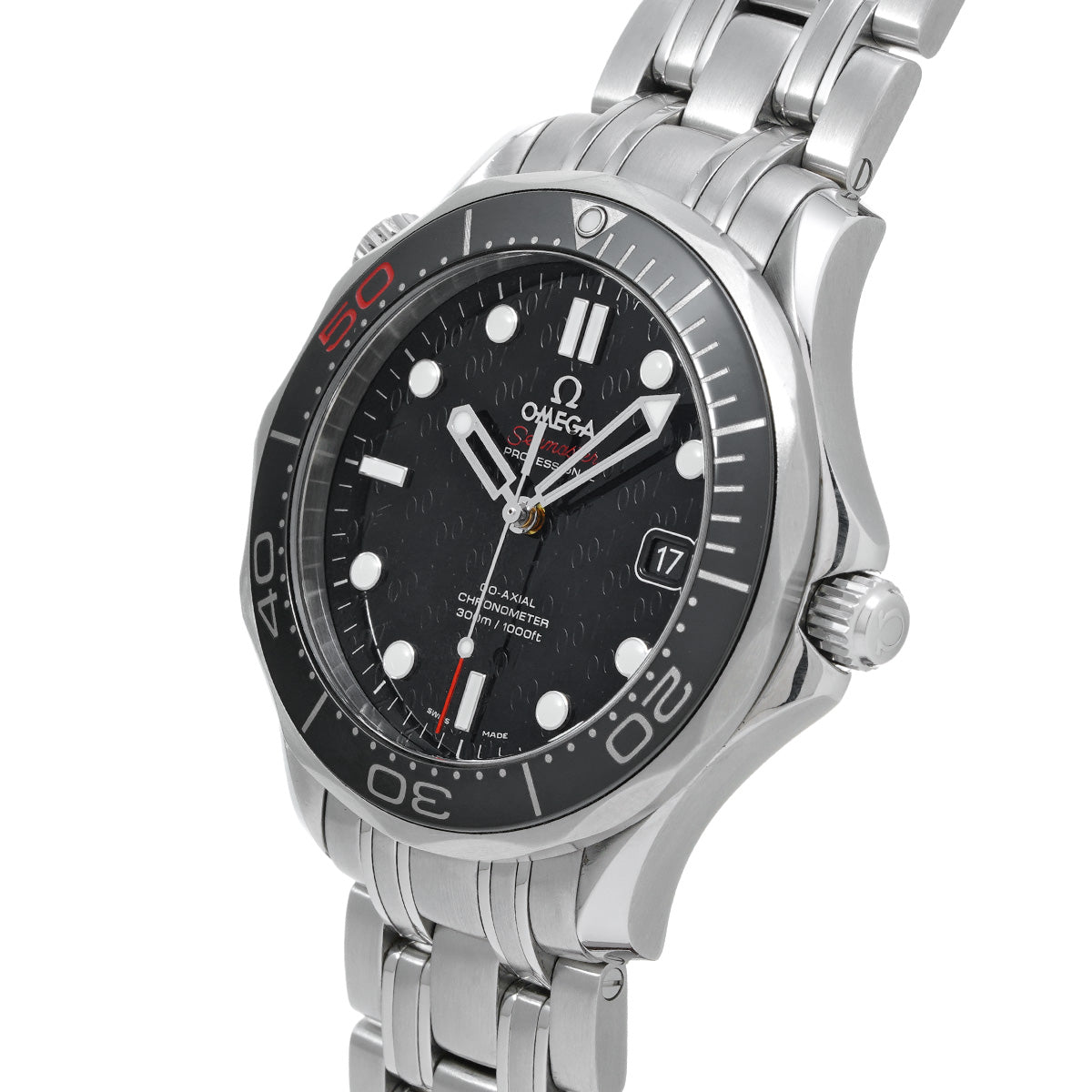 Seamaster Diver 300 Co-Axial James Bond 50th 212.30.41.20.01.005 Black OMEGA Mens [Pre-Owned].