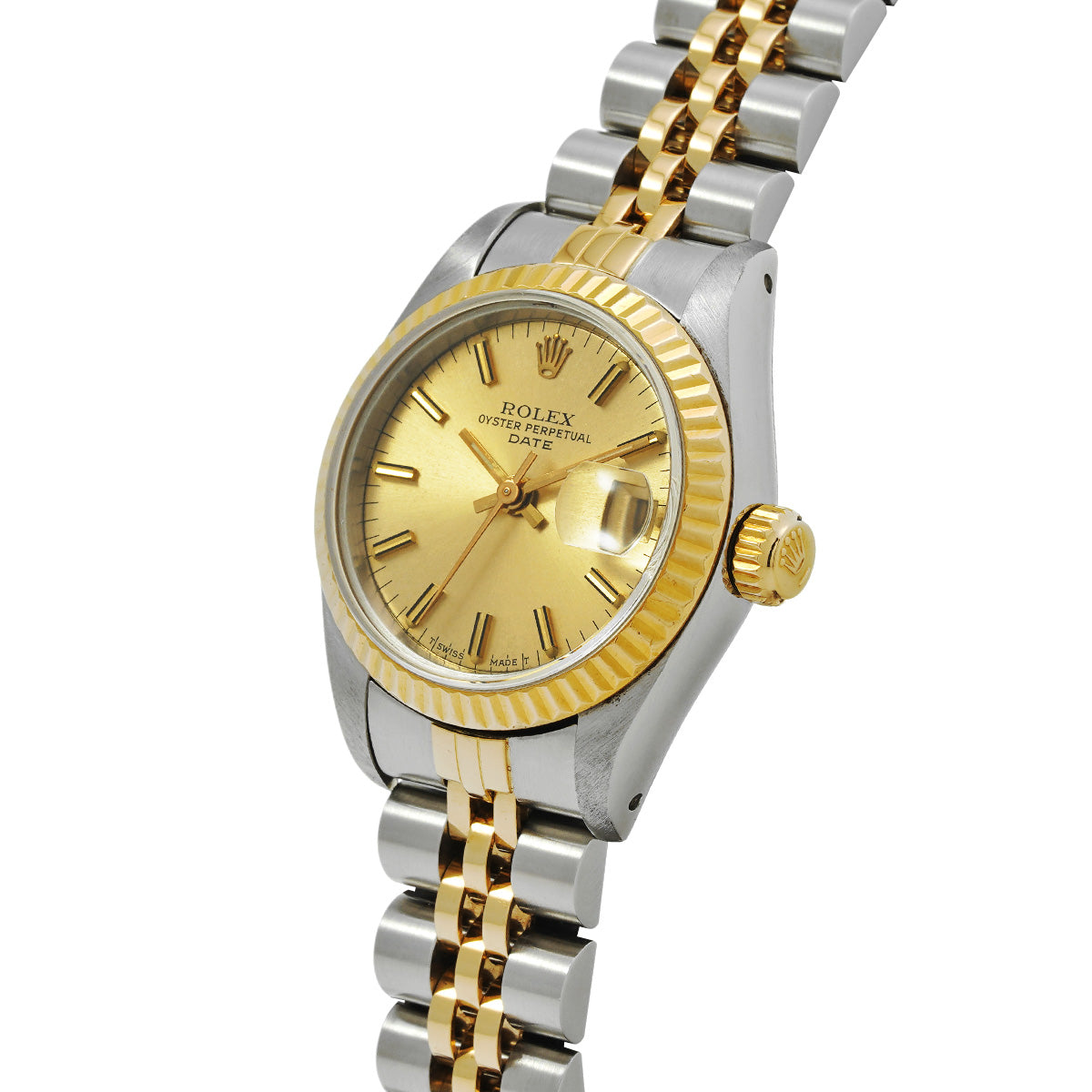 DATE JUST 69173 88th (manufactured circa 1985) Champagne ROLEX Ladies [Pre-Owned].