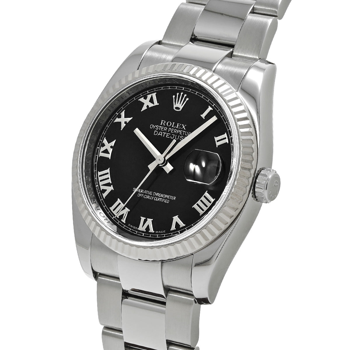 DATE JUST 116234 V (manufactured around 2009) Black ROLEX Men's [Pre-Owned].