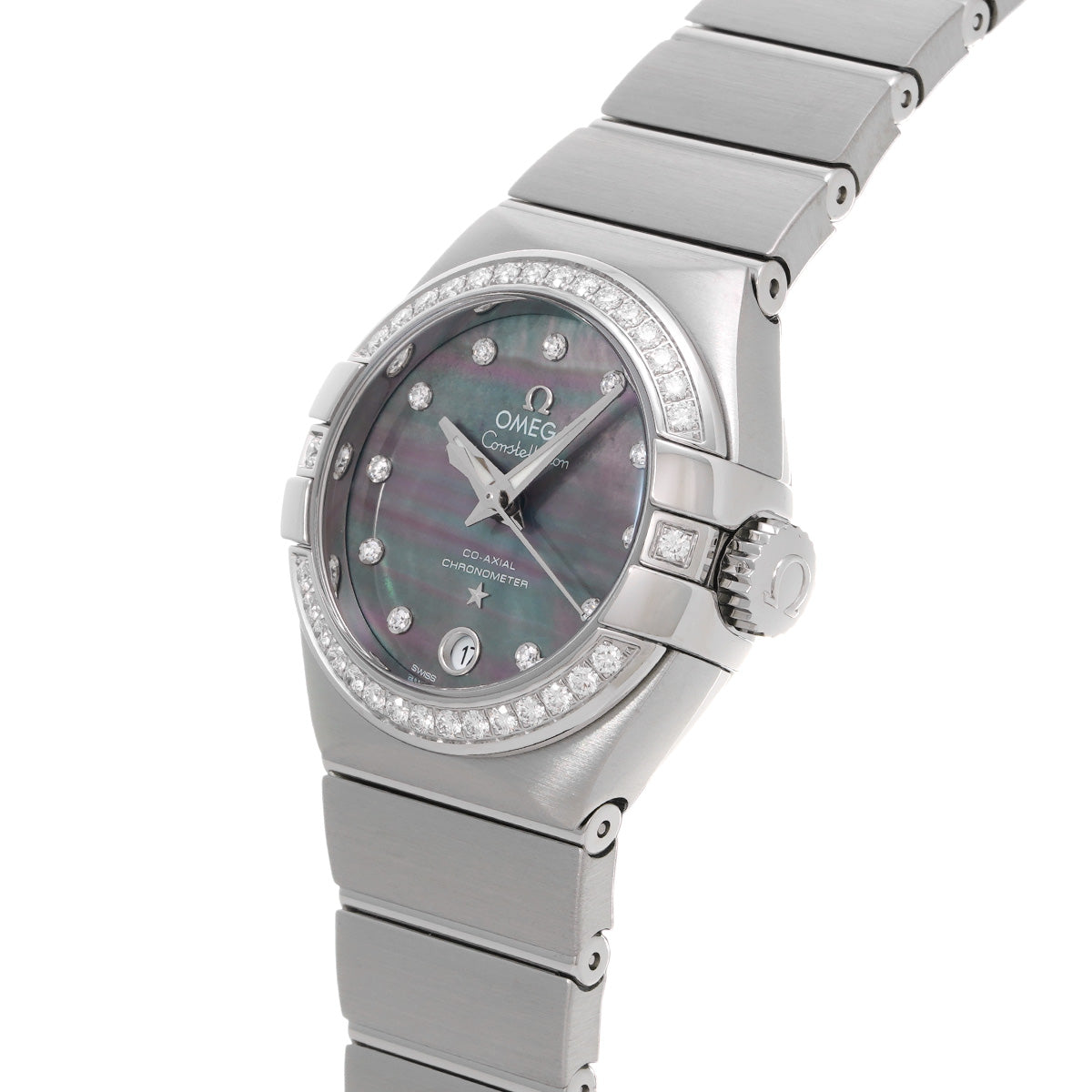 Constellation Co-Axial Chronometer 123.15.27.20.57.003 Black MOP/Diamond OMEGA Ladies [New]