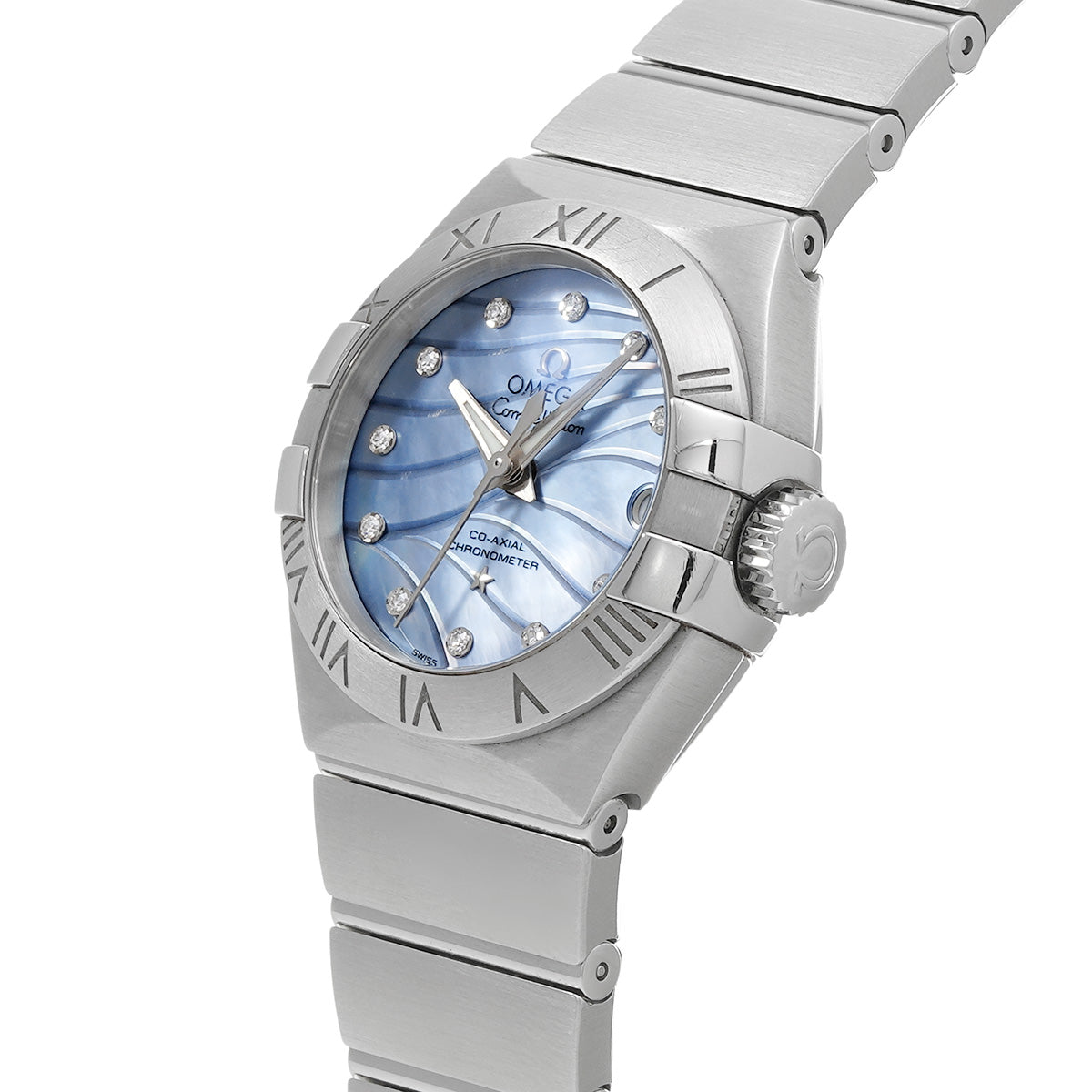 Constellation Co-Axial 123.10.27.20.57.001 Blue MOP/Diamond OMEGA Ladies [Pre-Owned].