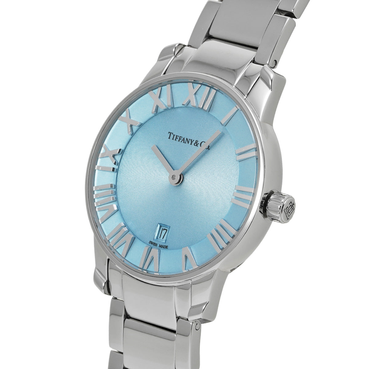37447188 Atlas 2 Hand 29mm Ice Blue TIFFANY &amp; Co. ladies [pre-owned].