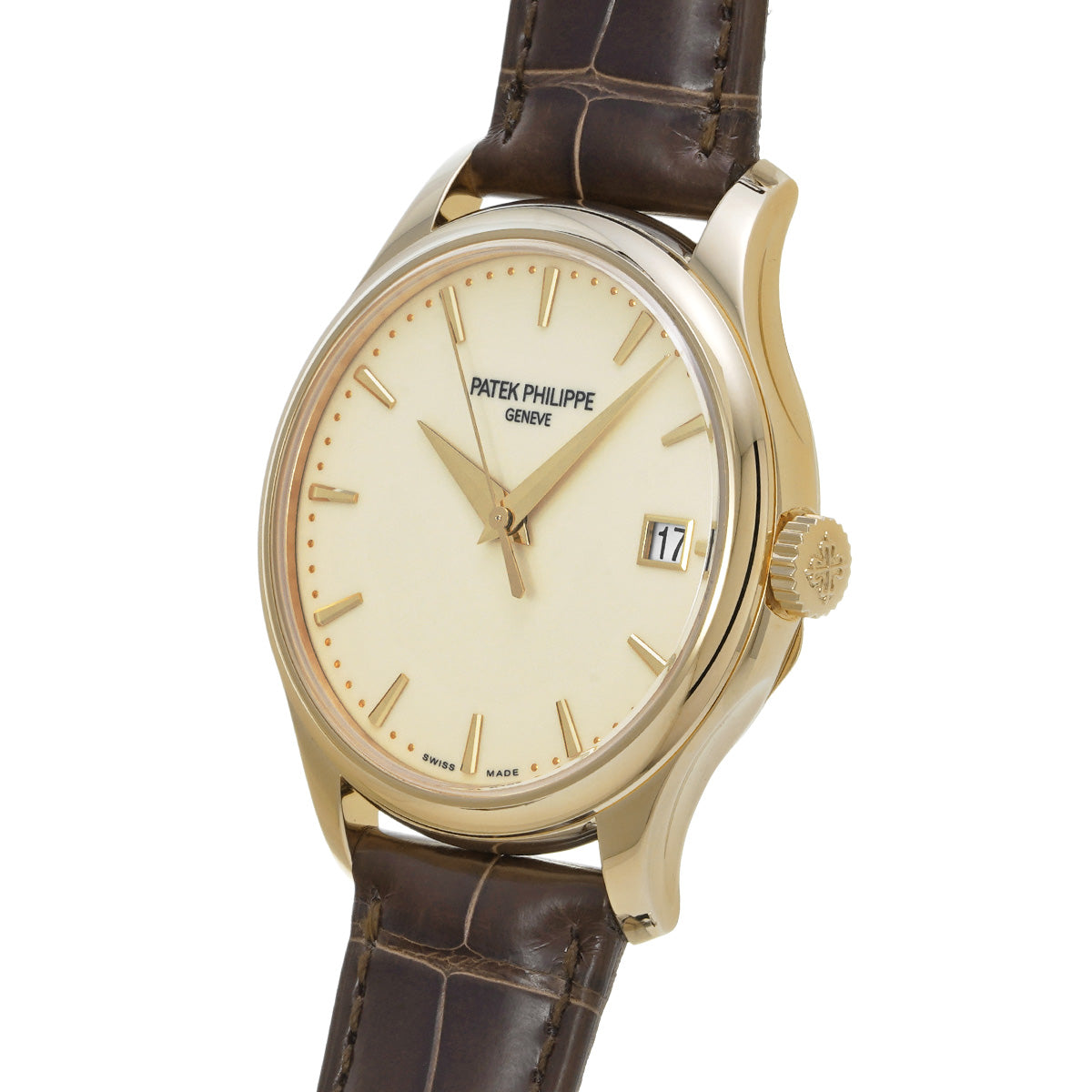 Calatrava 5227J-001 Ivory Laquer PATEK PHILIPPE Men's [Pre-Owned].