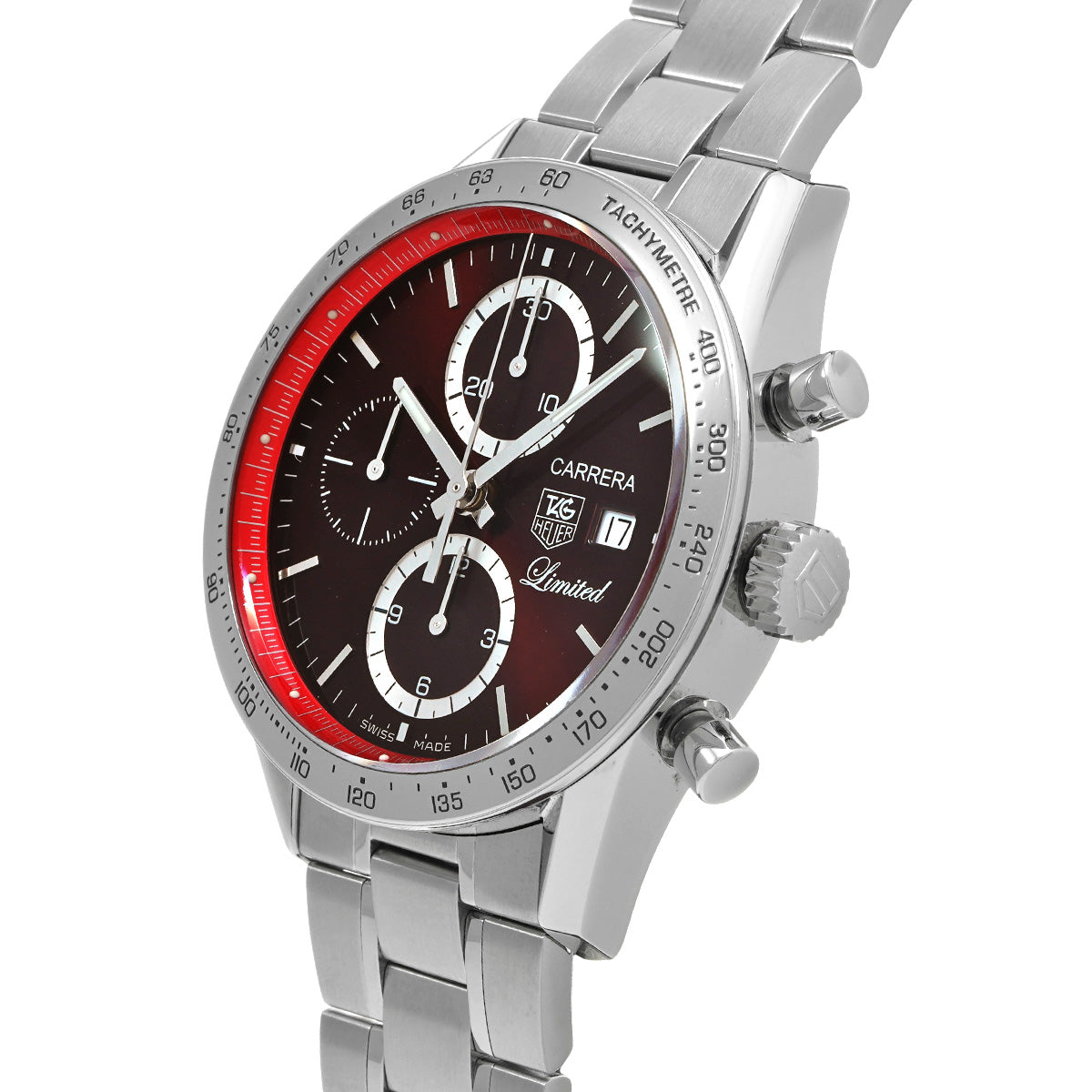 CARRERA Calibre 16 Chronograph CV201D.BA0786 Red TAG HEUER Men's [Pre-Owned].