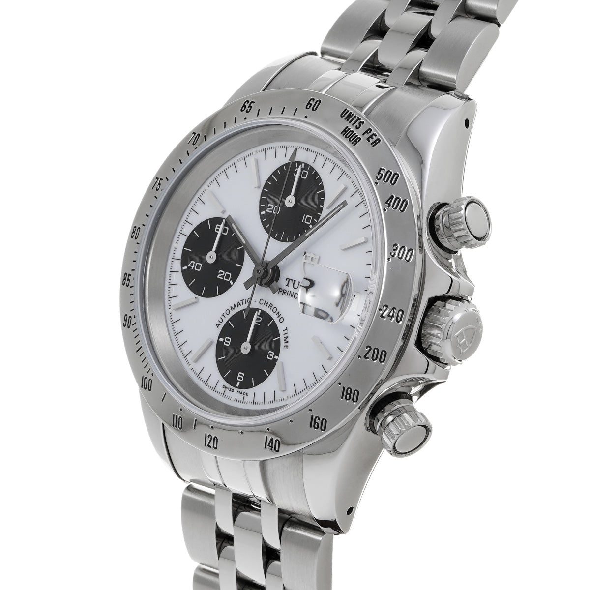 Chronotime Tiger 79280P White/Black TUDOR Men's [Pre-Owned].