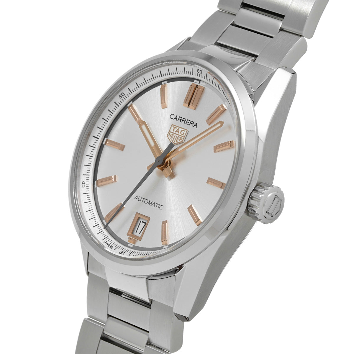 CARRERA Calibre 7 Date WBN2310.BA0001 Silver TAG HEUER Men's [Pre-Owned].