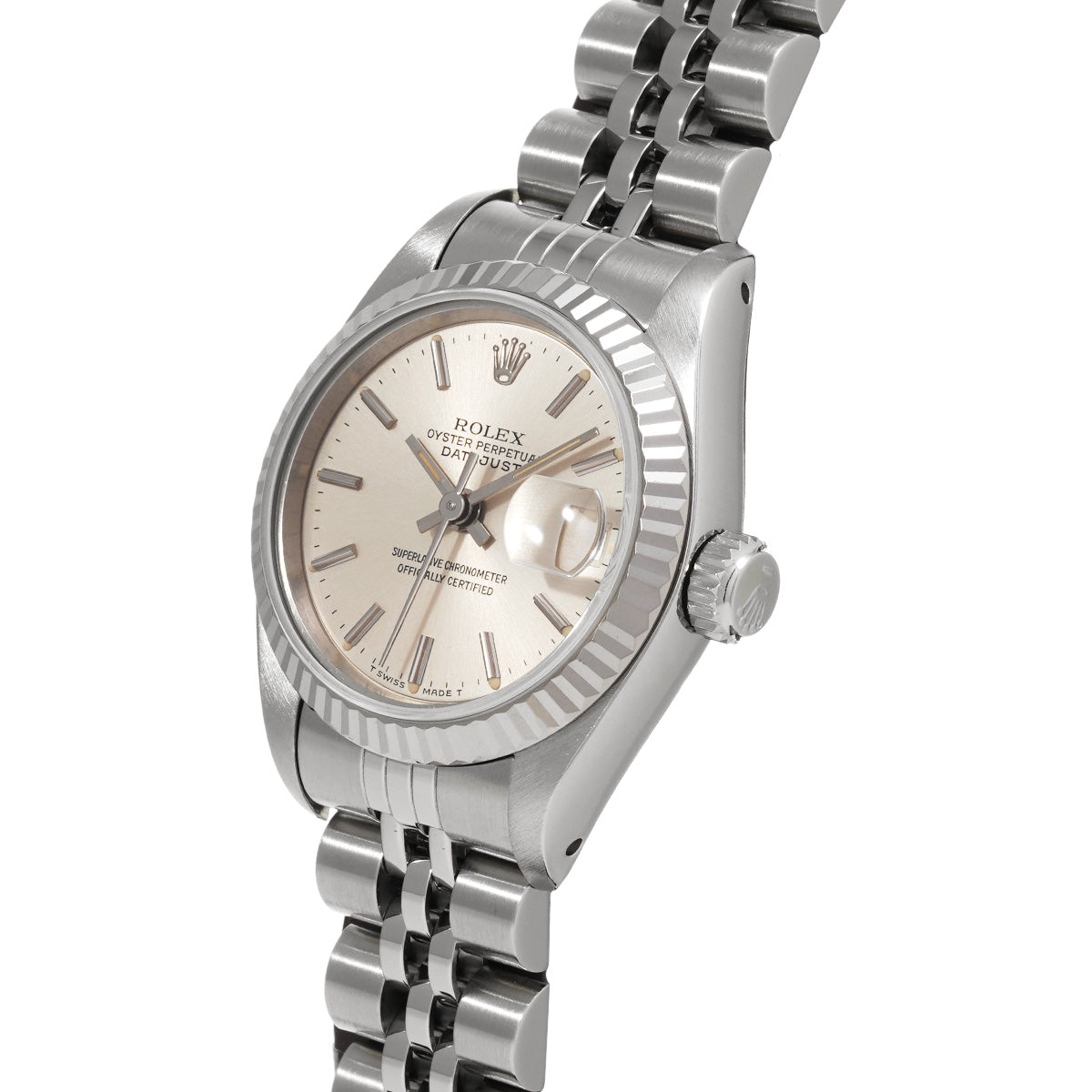 DATE JUST 69174 X (manufactured circa 1991) Silver ROLEX Ladies [Pre-Owned].