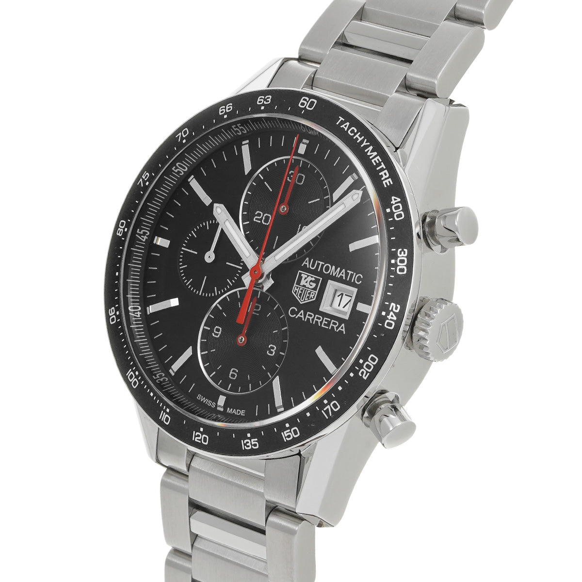 Carrera Chronograph CV201AM.BA0723 Black TAG HEUER Men's [Pre-Owned].