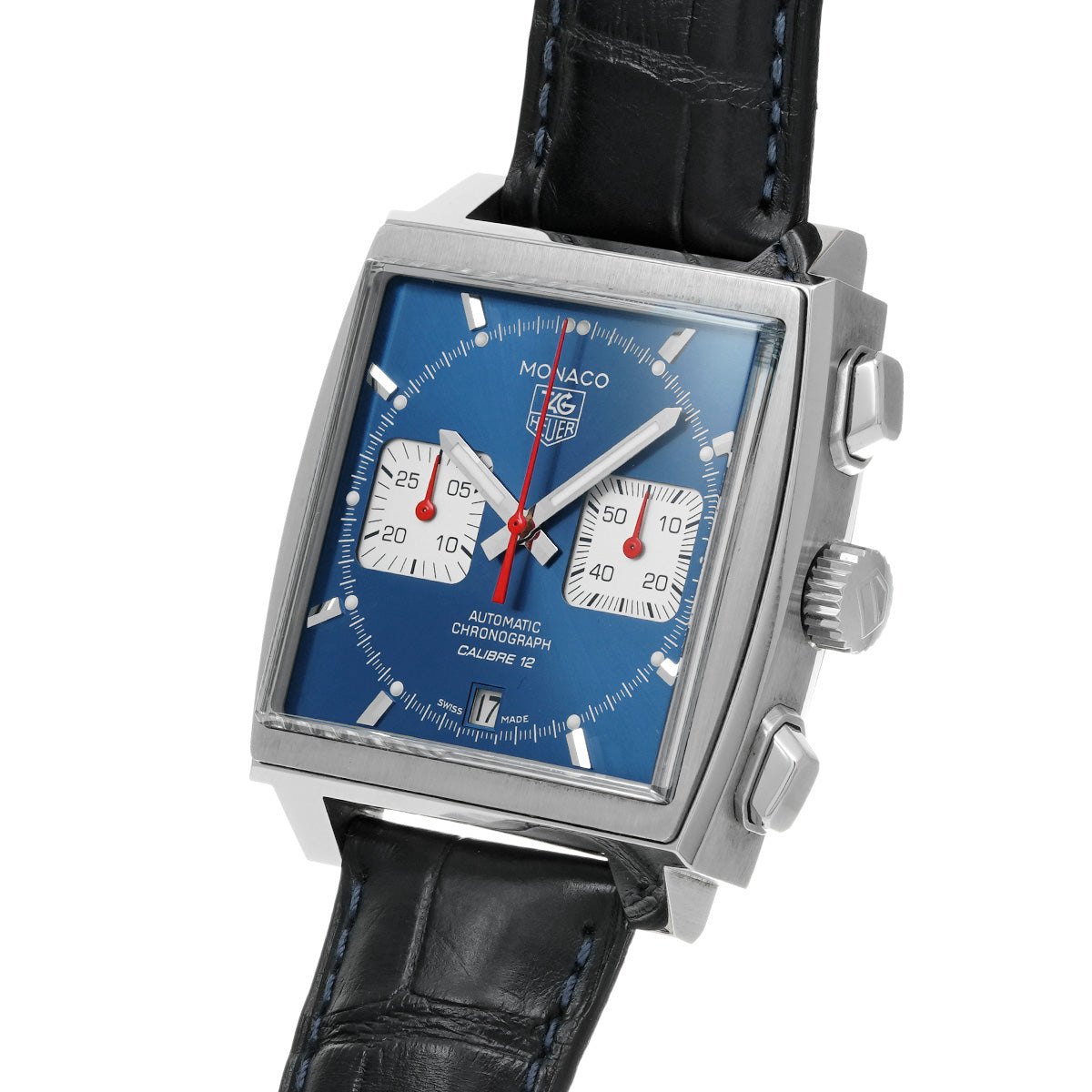 Monaco Calibre 12 Chronograph CAW2111.FC6183 Blue/Silver TAG HEUER Mens [Pre-Owned]