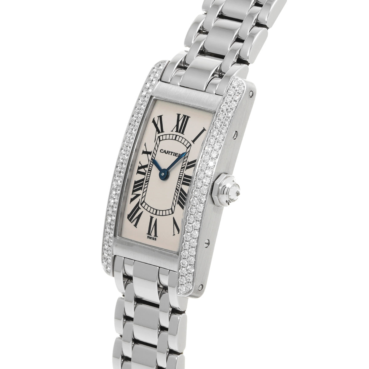 Tank American SM WB7018L1 Silver CARTIER Ladies [Pre-owned]