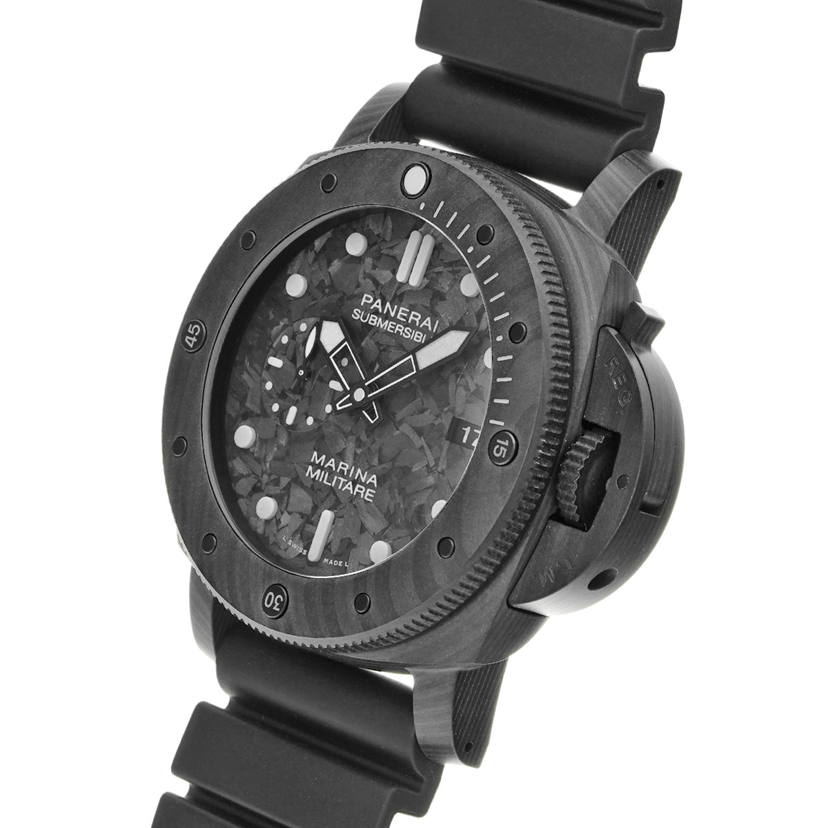 Submersible Marina Militare Carbotech 47mm PAM00979 X (manufactured circa 2021) Black PANERAI Men's [Pre-Owned]