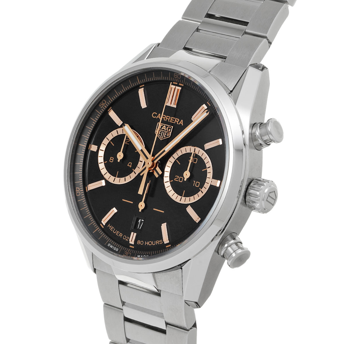 CARRERA Calibre Heuer 02 Chronograph Japan Limited Edition CBN2019.BA0642 Black TAG HEUER Men's [Pre-Owned].