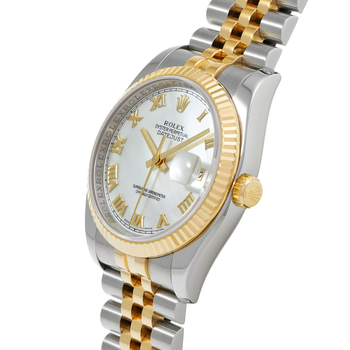 DATE JUST 116233NR M (made around 2007) White MOP ROLEX Men's [Pre-Owned].