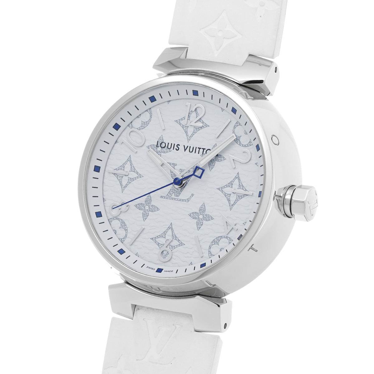 Tambour Monogram QA114Z White LOUIS VUITTON Ladies [Pre-owned].