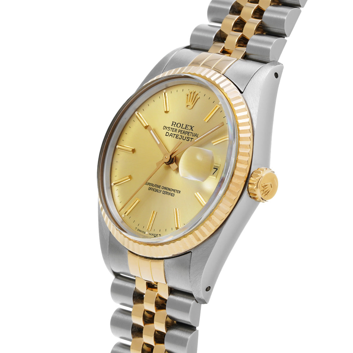 Datejust 16013 R (manufactured circa 1987) Champagne ROLEX Men's [Pre-Owned].